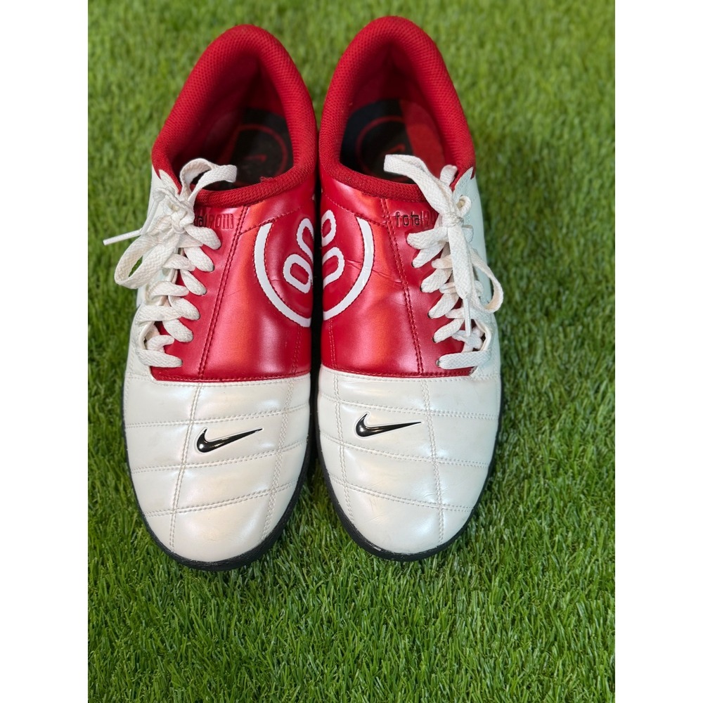 Nike Total 90 III White Red Indoor Soccer Shoes HQ2851-100 Mens 10.5